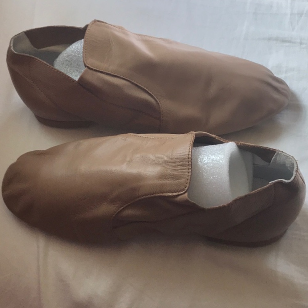 Dance Now 9.5 Tan Slip on Jazz Dance Bootie